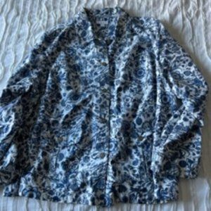 Cotton blue print jacket
